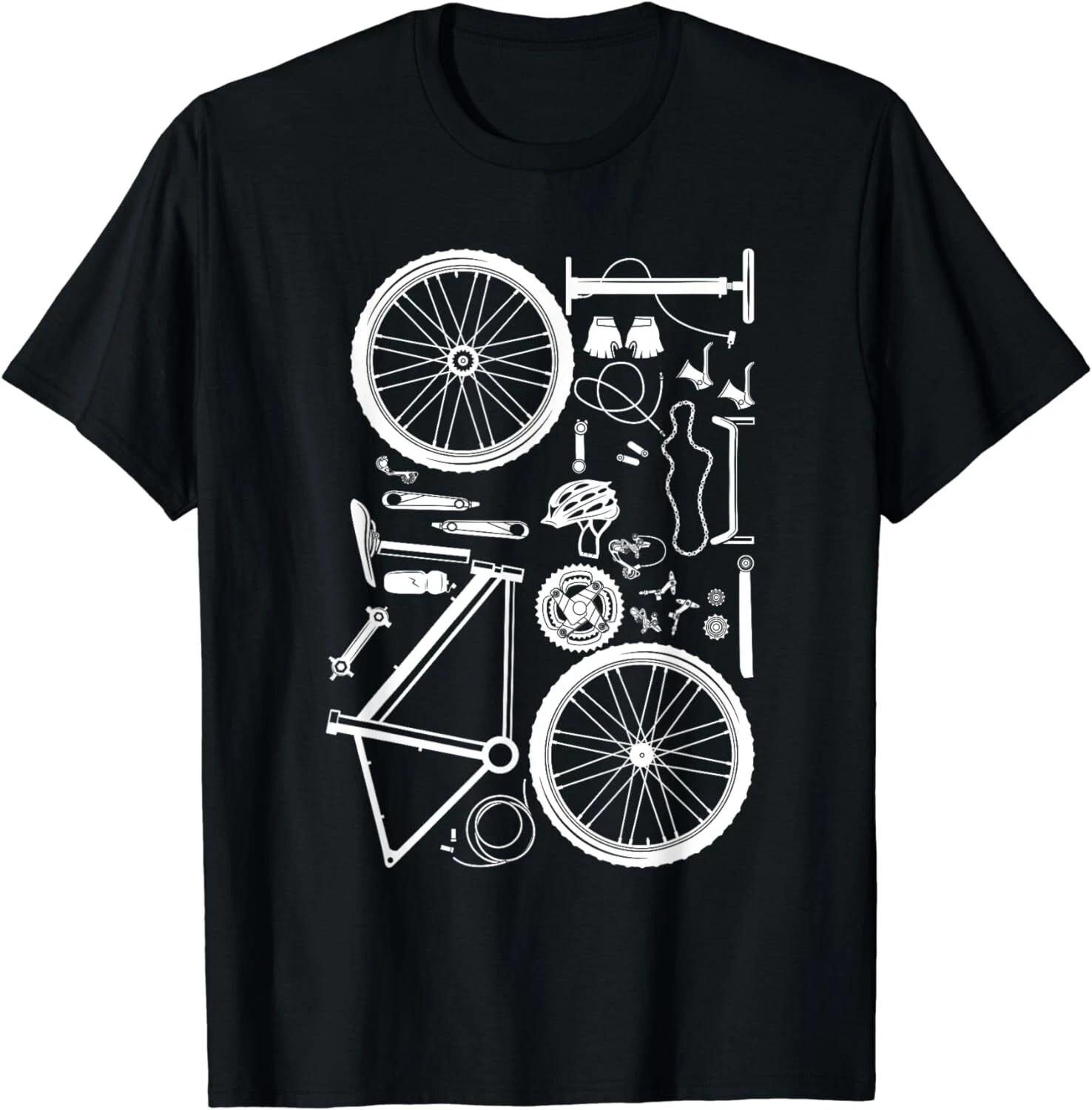 Bike Parts - Downhill Rider Mountainbike MTB Cycling Unisex T-Shirt S