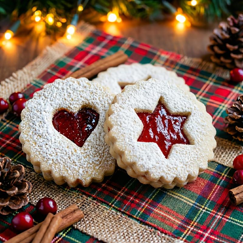 [A Set of 2 Stainless Steel Cookie Cutters] 2 Multi-Functional Cookie Cutters, Suitable for Christmas, Easter, Hanukkah
