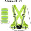 2 Pack Reflective Vest,Reflective Vest Running Gear with 4 PCS High Visibility Armbands,Suitable for Night Running Jogging Hiking Cycling Walking