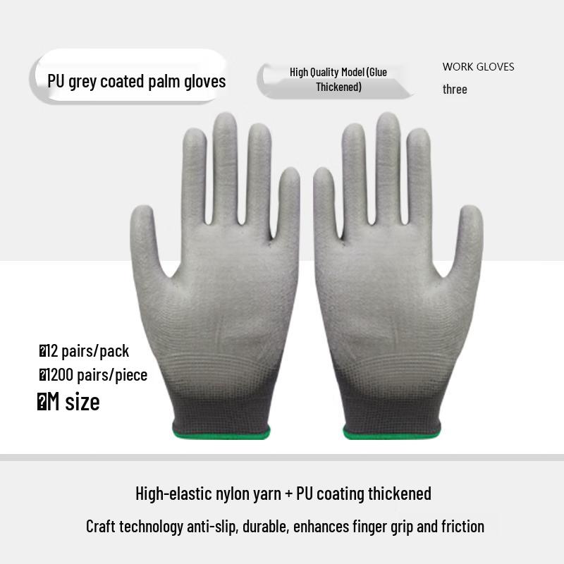 Dr. Gray Anti-Static Carbon Fiber PU Work Gloves (12 Pairs)