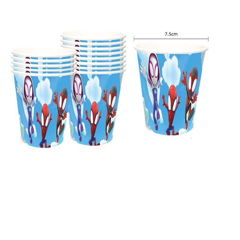 Spider-Man And His Amazing Friends Disposable Paper Plate Set Balloon Decoration Party Supplies