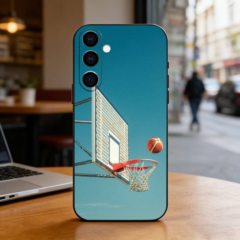 Basketball sports style Phone Case Black Silicone Soft For Samsung Galaxy A73,A72,A71,A70,A53,A52,A51