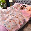 Flowers Printed Summer Quilted Quilt Floral Style Lightweight Air-conditioning Thin Comforter Soft Breathable Blanket Washable
