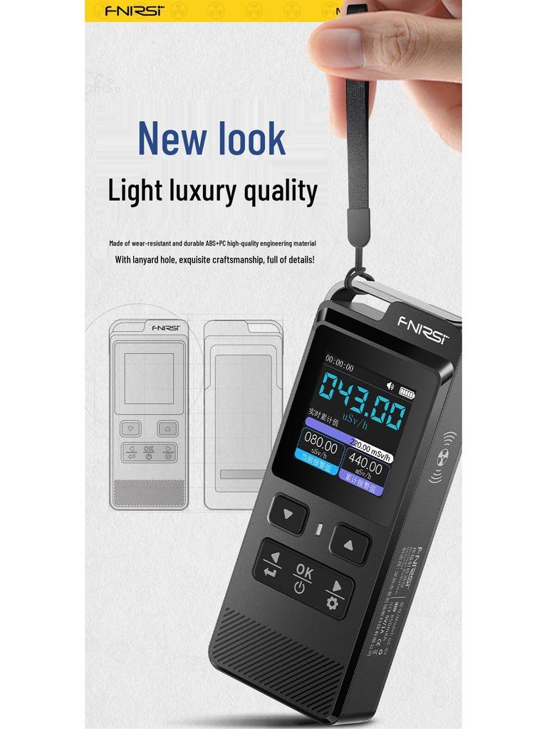 FNIRSI GC-02 Professional Nuclear Radiation Detector & Personal Geiger Counter Dose Alarm