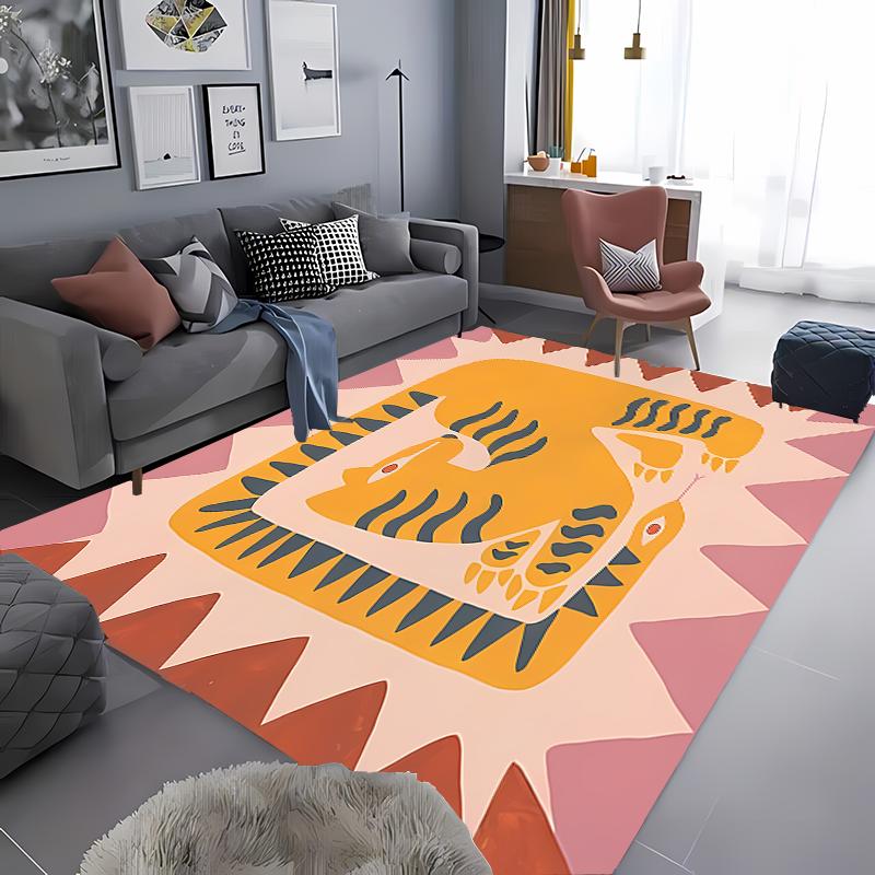 Classic Vintage Art Ancient Egypt Colorful Abstract Animal Area Rugs for Living Room Bedroom SofaDoormat Decor,Kids Non-slip Mat