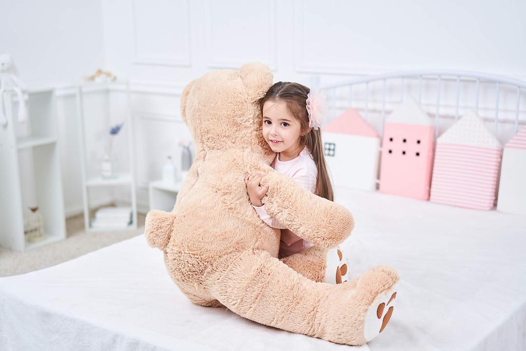 IKASA Pluszowy Bardzo Duży Miś Słodki Duży Wypchany Szyty Miś Miś Ciało Puszyste Ciało Duży Rozmiar Zabawka, Miś, Miś, Miś, Zwierzę, Miś, Owinięty, Poduszka,