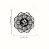 1pc Metal Mandala Style Art Wall Decoration, Yoga Gym Wall Hanging Decoration Silhouette, Metal Wall Art, Iron Décor