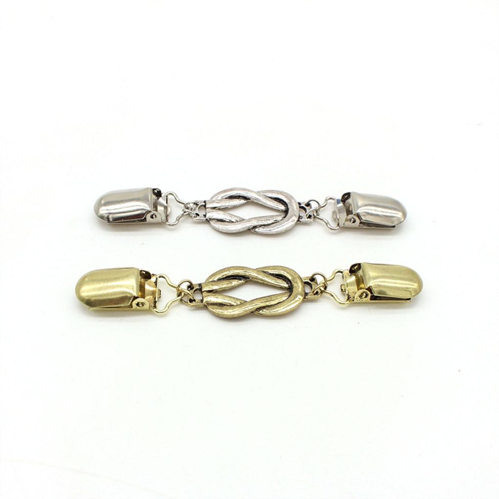 Accessory Decoration Shawl Collar Cardigan Clothes Brooch for Blouse Female Tightening Sweaters Chain Clip Shirts Clips