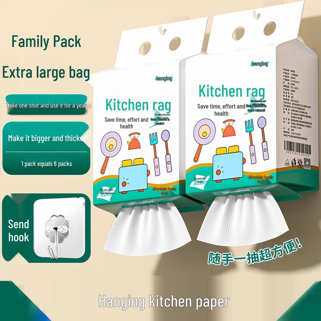 Extra Large Hanging Kitchen Dishcloths: Oil-Absorbing, Stain-Removing, Convenient Family Pack