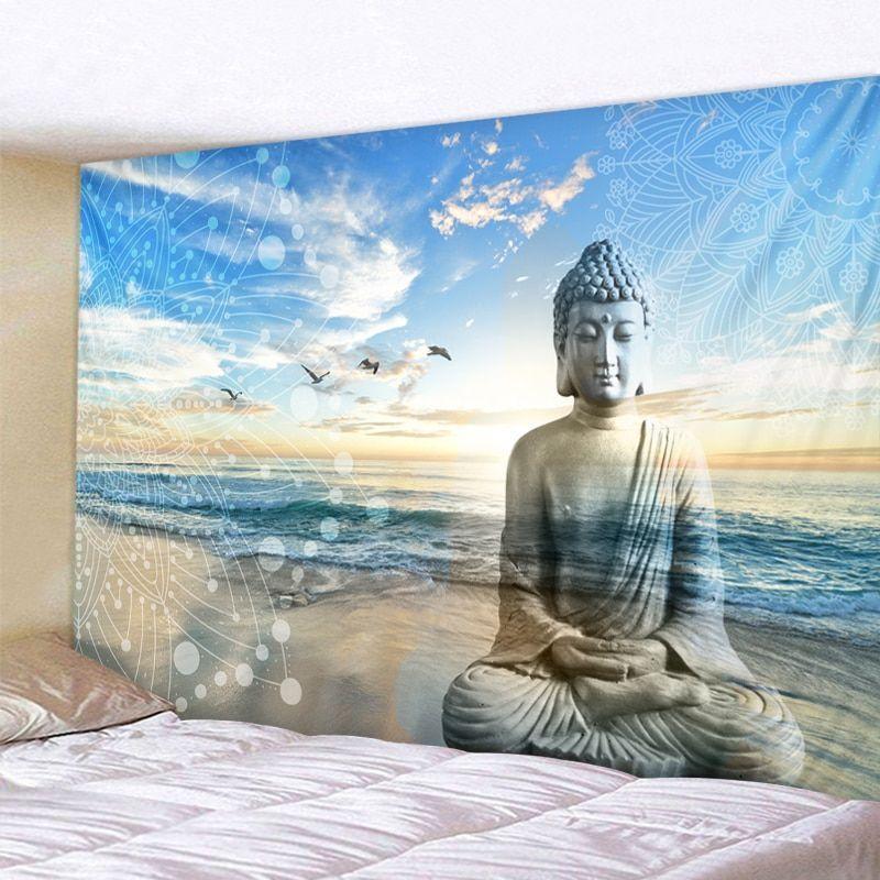 Tapestry Removable Buddha Statue Seal 75x100