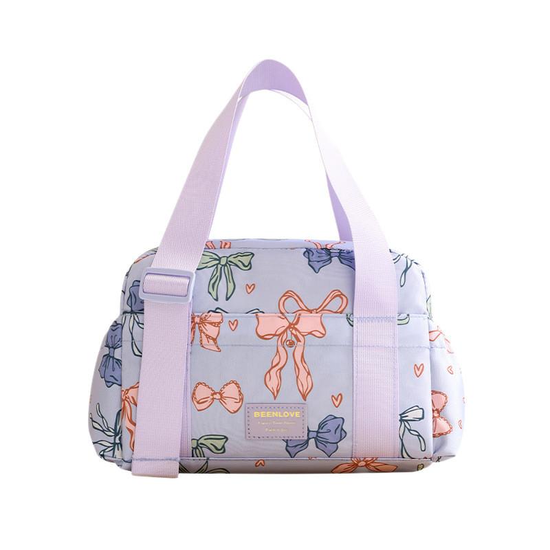 Pattern Cute Bowknot Insulated Lunch Tote For Office Commuters And Meal Storage