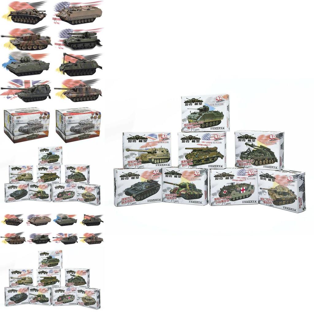 8pcs 172 4d Assemble Tank Heavy Weapons Armor Plastic Model Us  Germany Kits