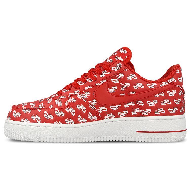 

Nike Air Force 1 Low 07 QS All Over Logo Красные мужские кроссовки Белые AH8462-600