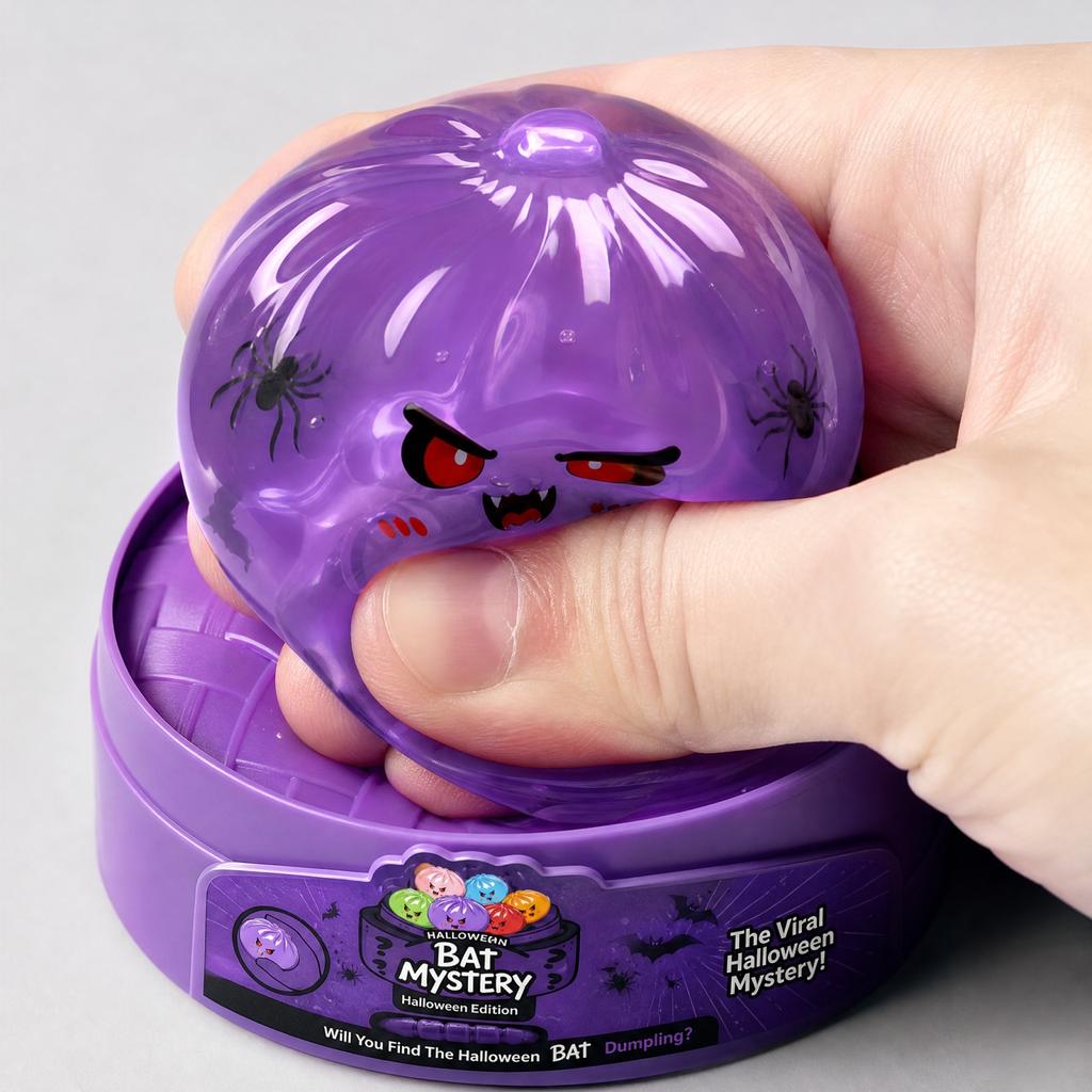 Random Design Halloween Pumpkin Toy - 1 Pack Stress Toy for Party Favors and Decor