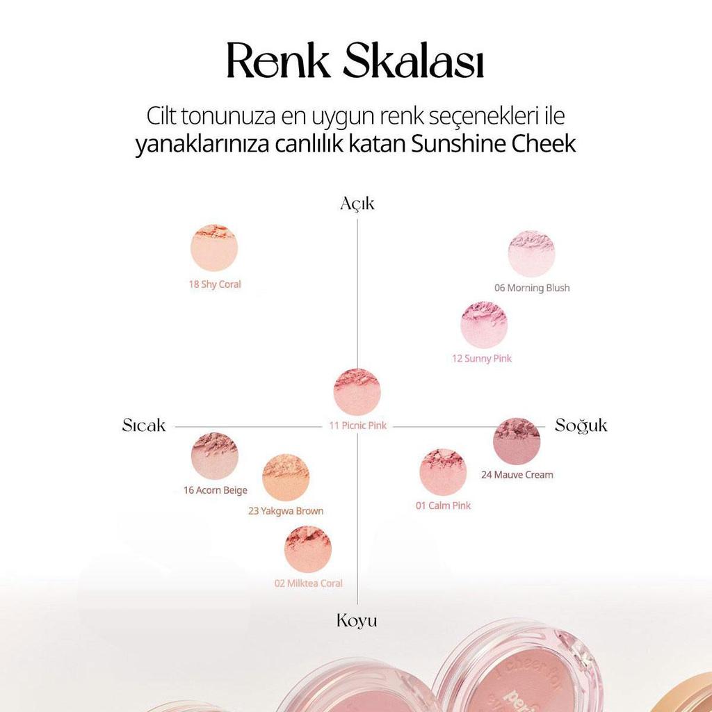 Peripera PURE BLUSHED SUNSHINE CHEEK 4,2 g / 0,14 oz  (11 Farboptionen)