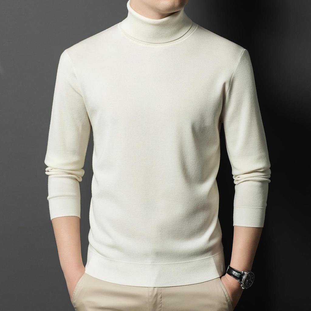 2025 Winter Fashion: Men's Fine Australian Wool High-Neck Sweater - Thick, Casual Style for All Ages