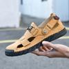 Summer Men's Leather Sandals Outdoor Slippers Classic Roman Sandals Sneaker Beach Rubber Flip Flops Men's Water Trekking Sandals