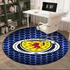 Scotland's Lion Rampant Emblem Round Rug for Livingroom,Bedroom, Palyroom, Chair Rug, Area Rug, Circle Carpet, Fan Christmas Gift