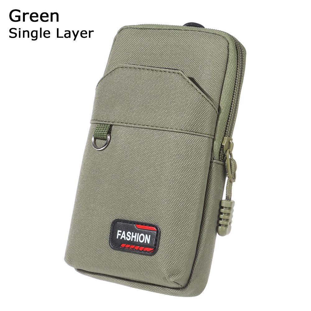 Men Camping Hunting Single/double Layer Phone Pouch Wallet Pocket Waist Purse EDC Molle Bag