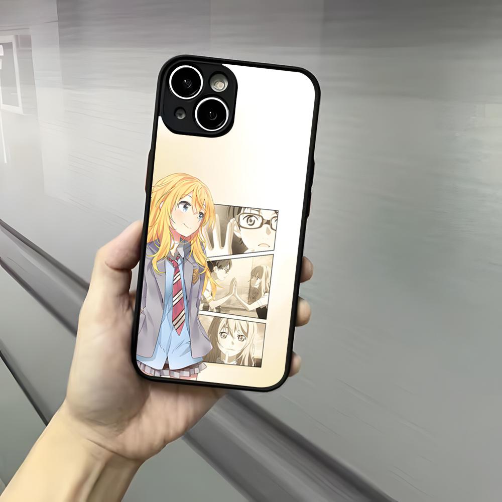 Y-Your L-Lie In April Phone Case For Iphone 17 16 15 14 13 12 Pro Max Xr Air Plus Skin Feel Black Hard Shell Cover