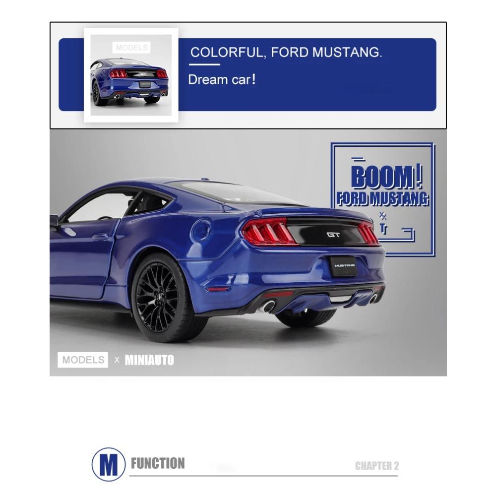 WELLY 1/24 Ford Mustang GT 2015 Alloy Car Model Diecast Toy Vehicle High Simitation Cars Toys for Children Kids Gifts