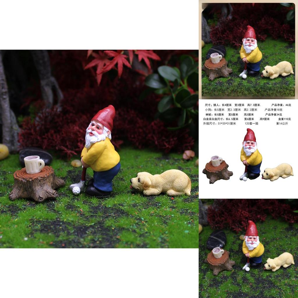 European Style Resin Garden Ornament Dwarf And Animal Miniature For Home Decor