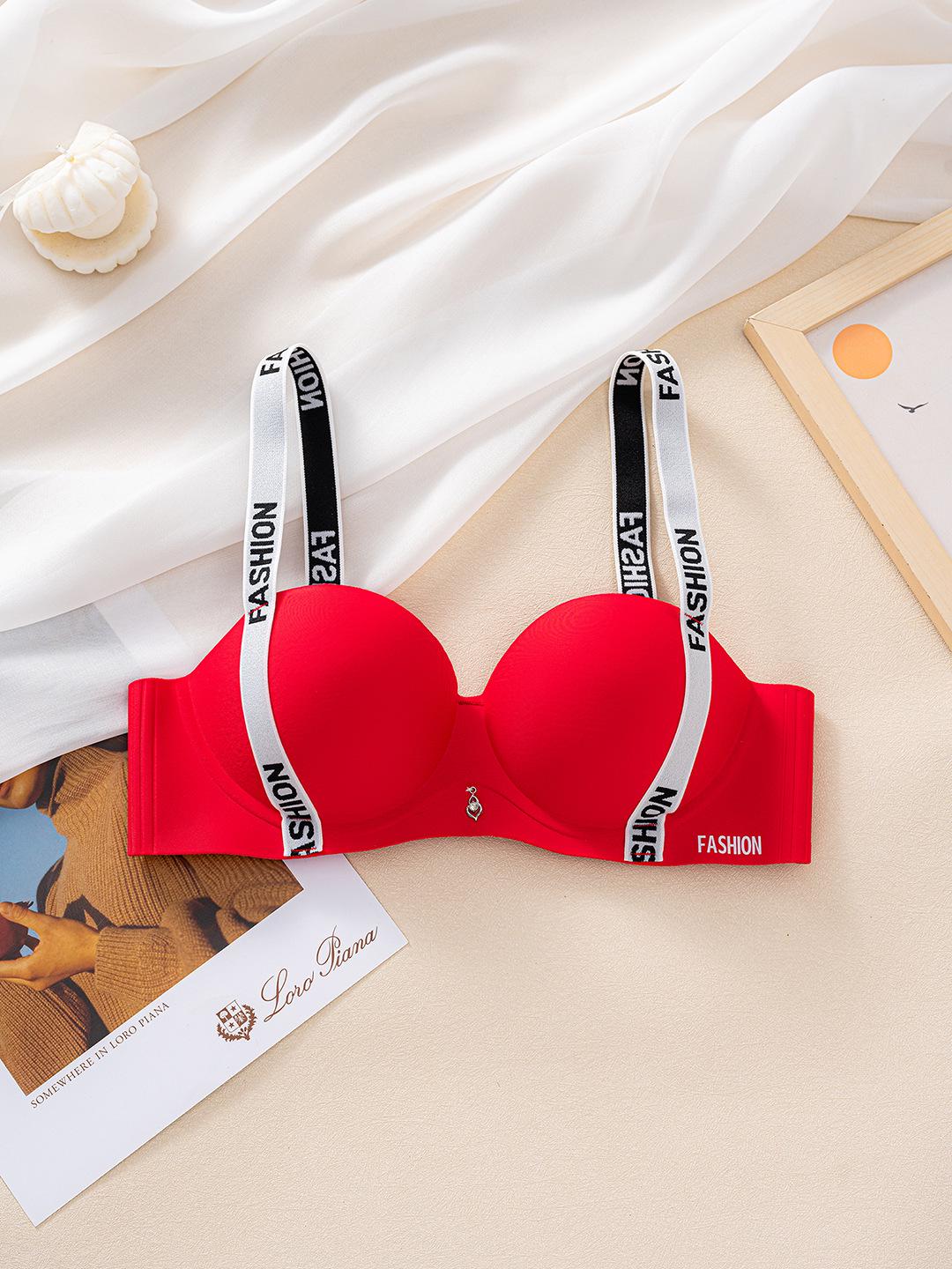 

Беспроводной бюстгальтер с эффектом пуш-ап для маленькой груди - Удобный, сексуальный и поддерживающий, с боковой поддержкой, не оставляющей следов. 34/75ABC красный