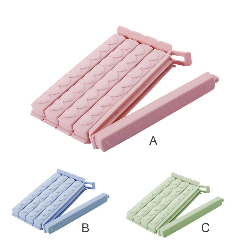 Pachet de 5 Clipsuri de Sigilare cu Capse pentru Pungi de Gustări, Plastic PP, Sigilator Etanș la Umiditate, Accesorii pentru Clame Pungi Desert, Cereale, Nuci