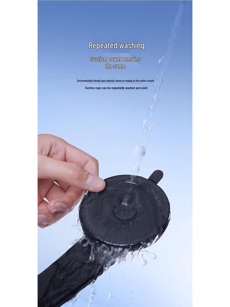 15W Magnetic Car Phone Holder & Wireless Charger with Suction Cup - QI Fast Charging & Navigation Support