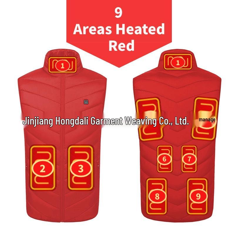 Cross-Border Smart Electric Heating Vest - Down Cotton Jacket