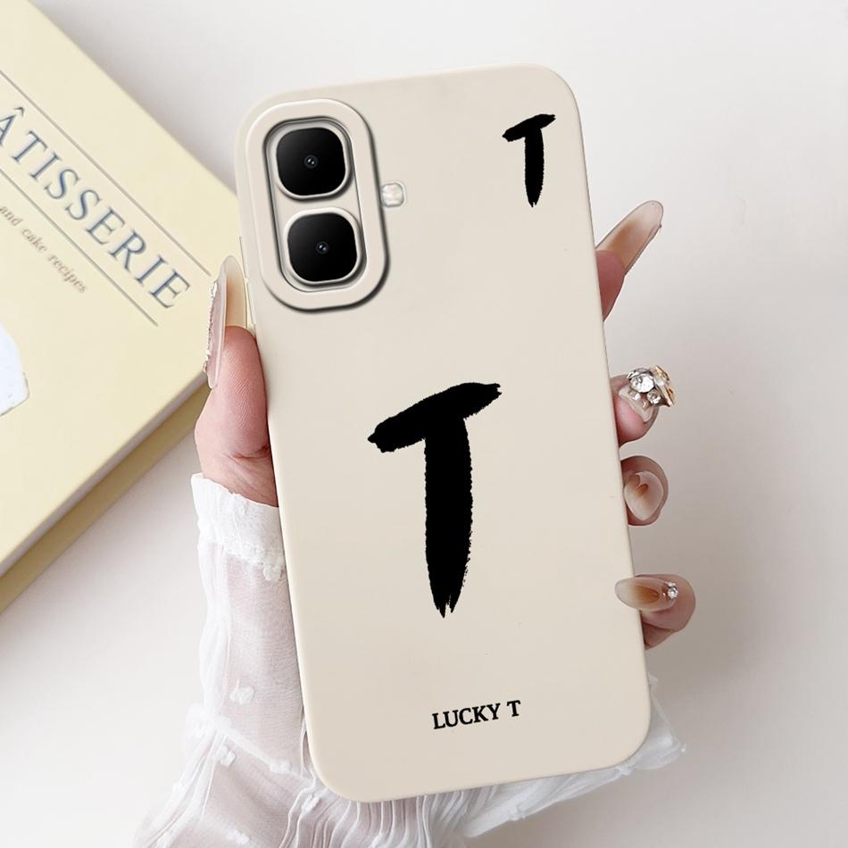 For Infinix Smart 10 2025 Lucky Initial Letter Phone Case For Infinix Smart10 Soft Silicone Shockproof Cases