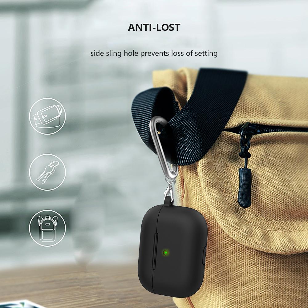 Silicone Earphone Case For Airpods Pro Case Cover Headphone Accessories Protective Box for Apple Airpod Pro 1 Case Bag With Hook