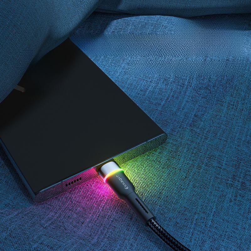 ESSAGER RGB Fast Charging Cable for Huawei, Samsung, Xiaomi.
