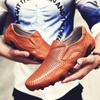 Fashion Summer Men's Punching Leather Loafers Non Slip Walking Breathable Outdoor Casual Hollow Out Sneakers Male Business Office Shoes