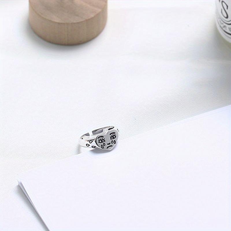 1Pc Creative Cry Face Rings for Women New Trendy Fashion Resizable Jewelry Gift