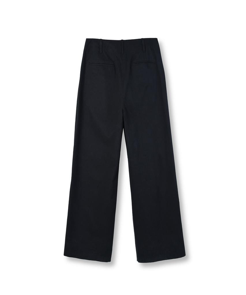 Beulaunyadeu W Two-Pleated Pants, Black