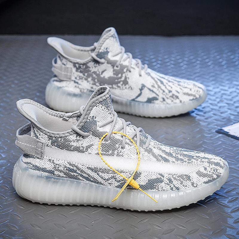 Couple shoes summer breathable flying knitted sports casual shoes running shoes