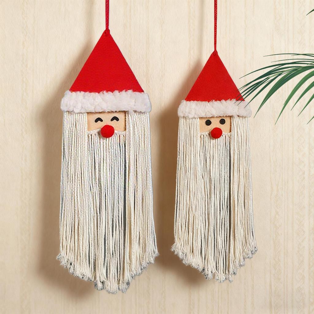 Macrame Tapestry Christmas Modern Decorations 2 Pieces Boho Tapestry For Home Living Room Bedroom Apartment Dorm Nursery