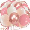 12inch 60pcs blue pink and purple balloon set,  with confetti, suitable for weddings, birthdays, themed parties,home gatherings