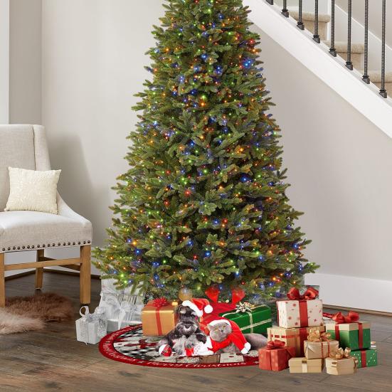 Yousheng Christmas Tree Skirt Soldier Xmas Tree Pattern Decorative Tree Cover Cozy Tree Skirt Christmas Festival Accessory