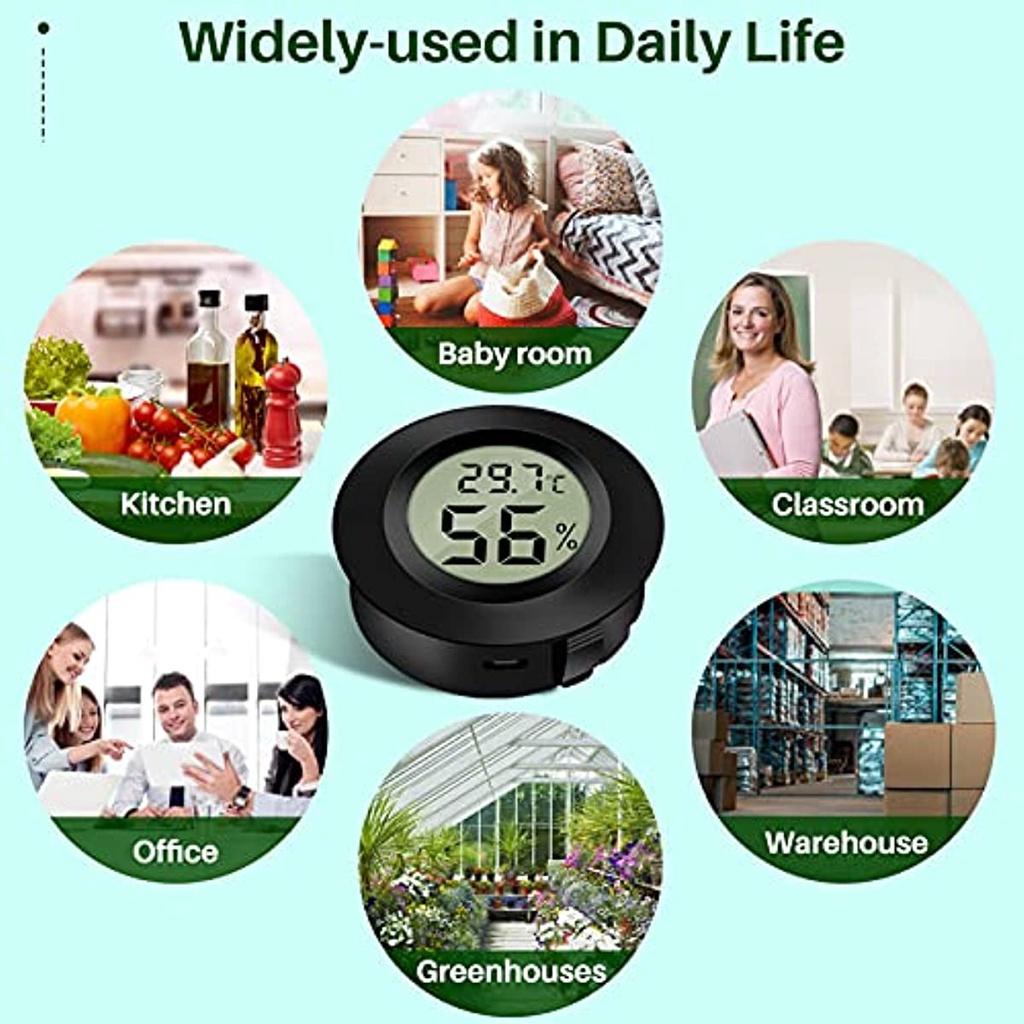Mini Digital Thermometer Hygrometer Innen, 3 Stück Produktbild-Vorschau 2
