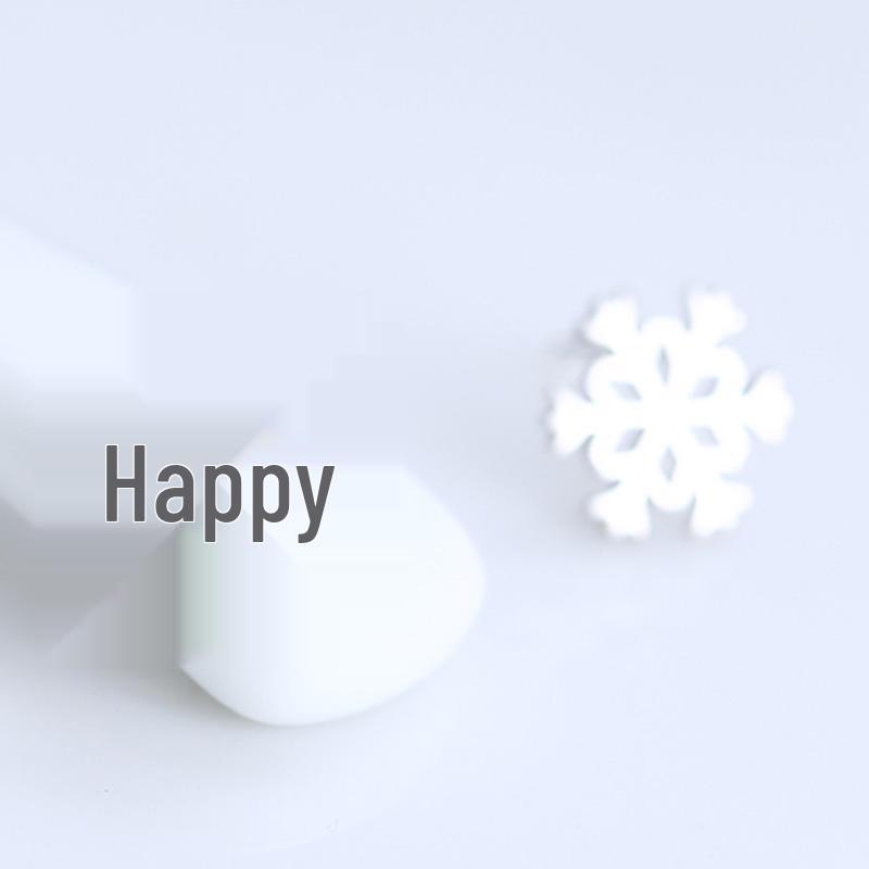 Silver Plated Snowflake Stud Earrings - Korean Love Classic for Winter, Girlfriend Birthday, Christmas, or New Year Gift.