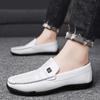 Fashion Fashion Leather Men Casual Shoes Slip on Italian Formal Loafers Luxury Brand Comfortable Men Moccasins Soft Male Driving Shoes