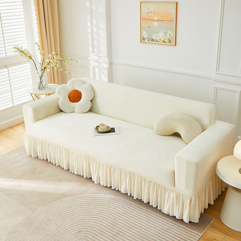 Autumn and Winter Plush Sofa Cover All in One Universal Skirt New Anti Cat Scratch High End All Inclusive Cover