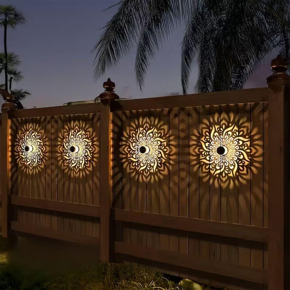 LED Garden Decorative Light Waterproof Fence Wall Light Solar Wall Lamp Pathway Landscape
