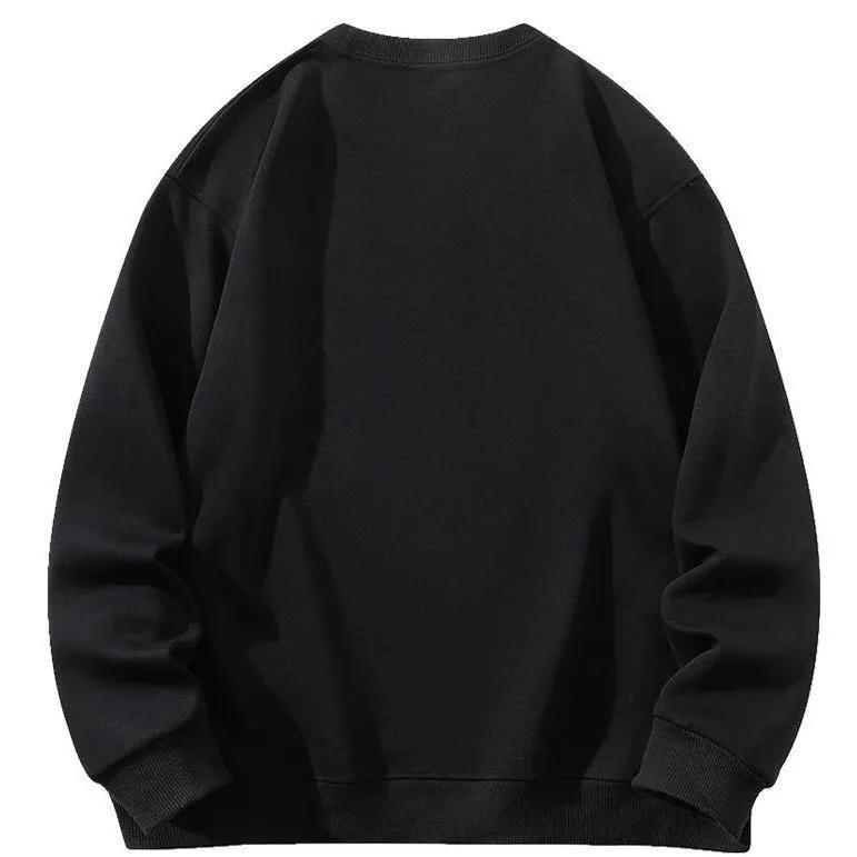 Men's Thickened Autumn/Winter Heavyweight Hoodie - Loose Fit, Long Sleeve, Round Neck, Trendy Youth Outerwear