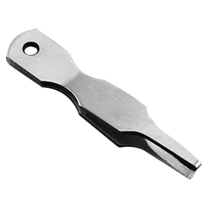 

Multifunctional Fishing Line Tweezers Cutter Pliers Lure Ring Loop Opener Hook Eye Cleaner Fishing Line Pliers Fishing Tackle срібний