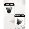 8-16mm Mixed Size D-Curl Design 80D Russian Curl False Eyelashes, Natural Soft Fluffy Cluster Fake Lashes, Wispy Smoke Effect DIY Lashes