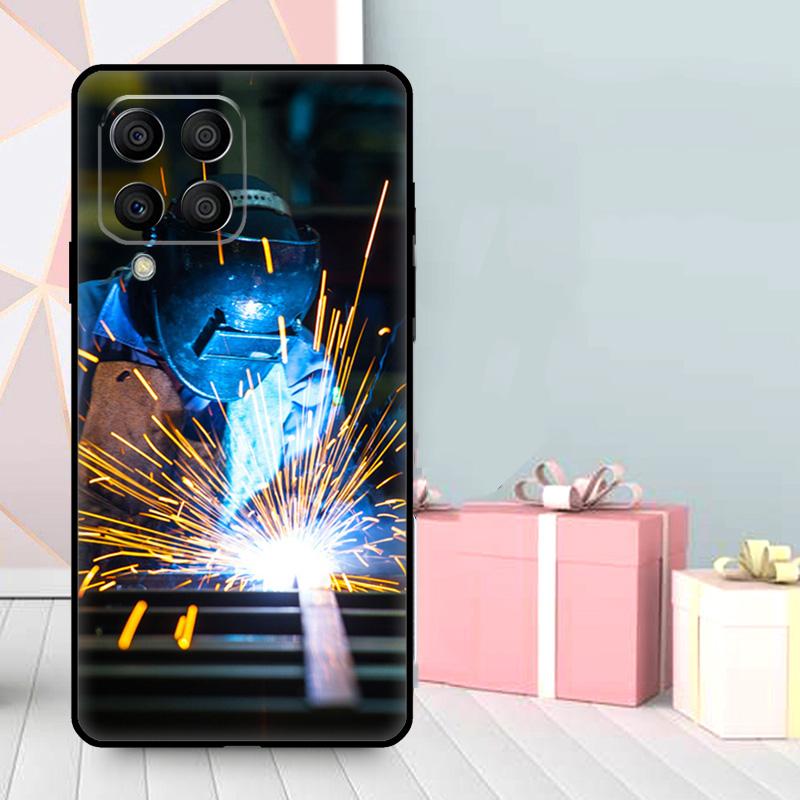 Welder Welding Hot Metal Worker Case For Samsung Galaxy M16 M31 M21 M13 M33 M53 M15 M35 M55 M36 M56 M12 M32 M52 M14 M34 M54