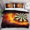 Dart Board Duvet Cover Set,Dartboard Bedding Sets 2/3pcs Skin-friendly Lightning And Flame Comforter Cover Set Full Queen Size